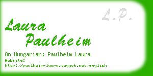 laura paulheim business card